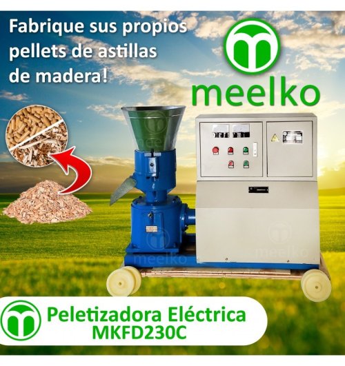 Maquina para pellets con madera 230 mm eléctrica 120-200 kg/h - MKFD230C