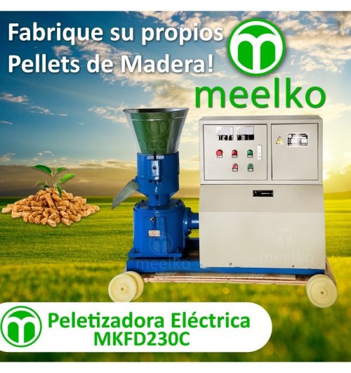 Maquina para pellets con madera 230 mm eléctrica 120-200 kg/h - MKFD230C